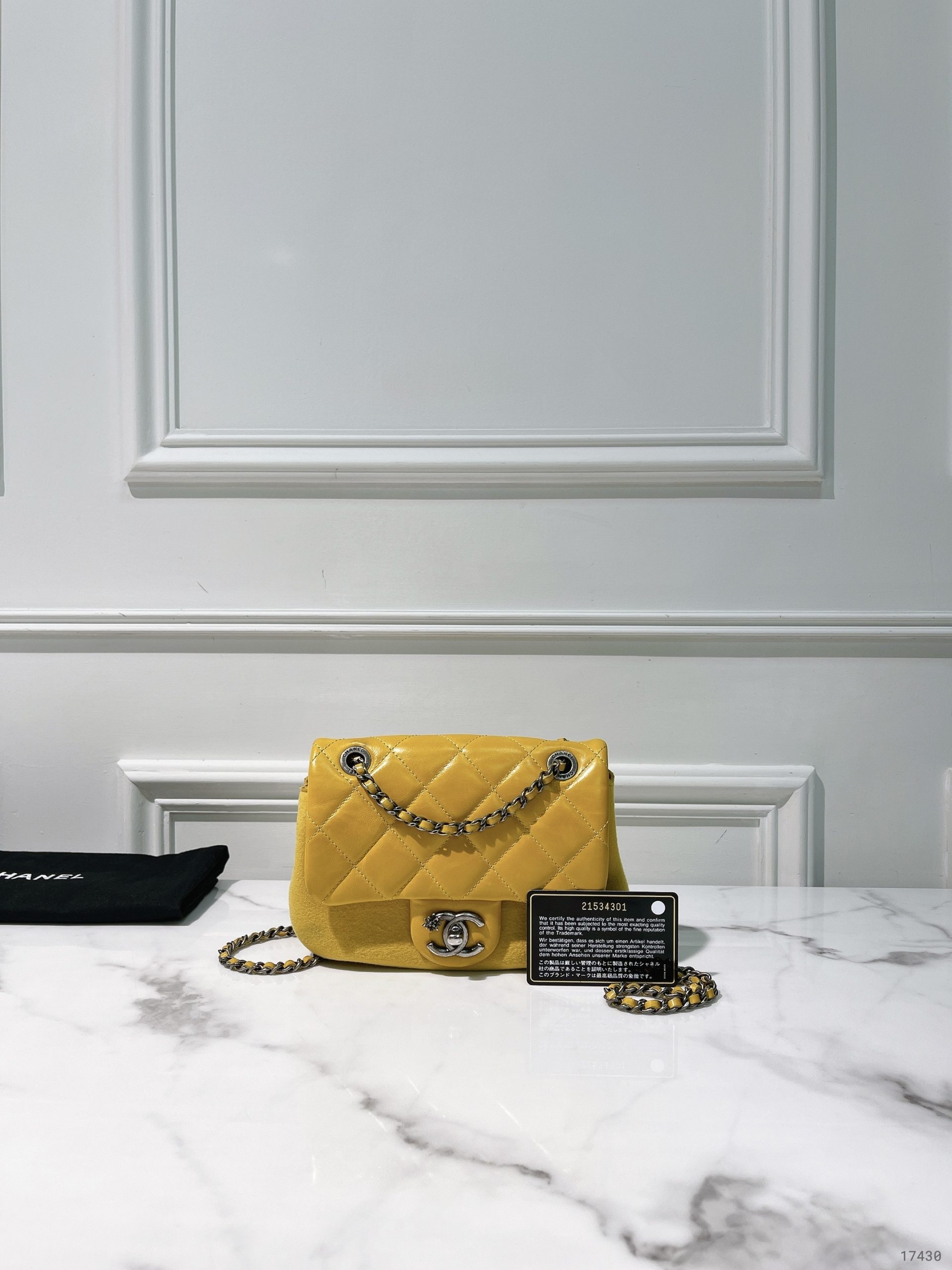 ★EMS★ FUR SQUARE FLAP BAGYELLOW FUR SQUARE FLAP BAG-SKY BLUE - EMIS