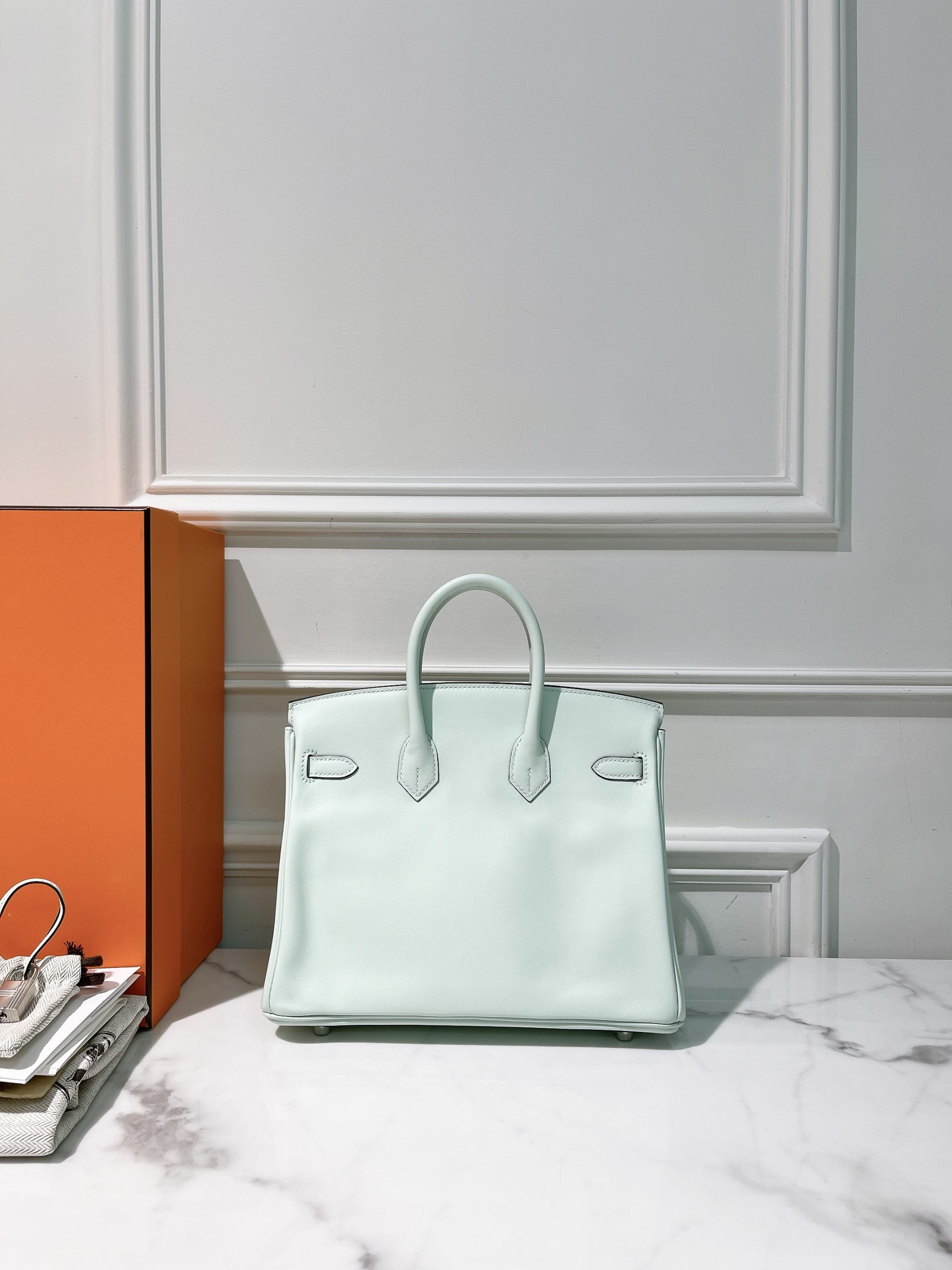 HERMES BIRKIN 25, Vert Peppermint/Silver - AHLi - Melbourne Second
