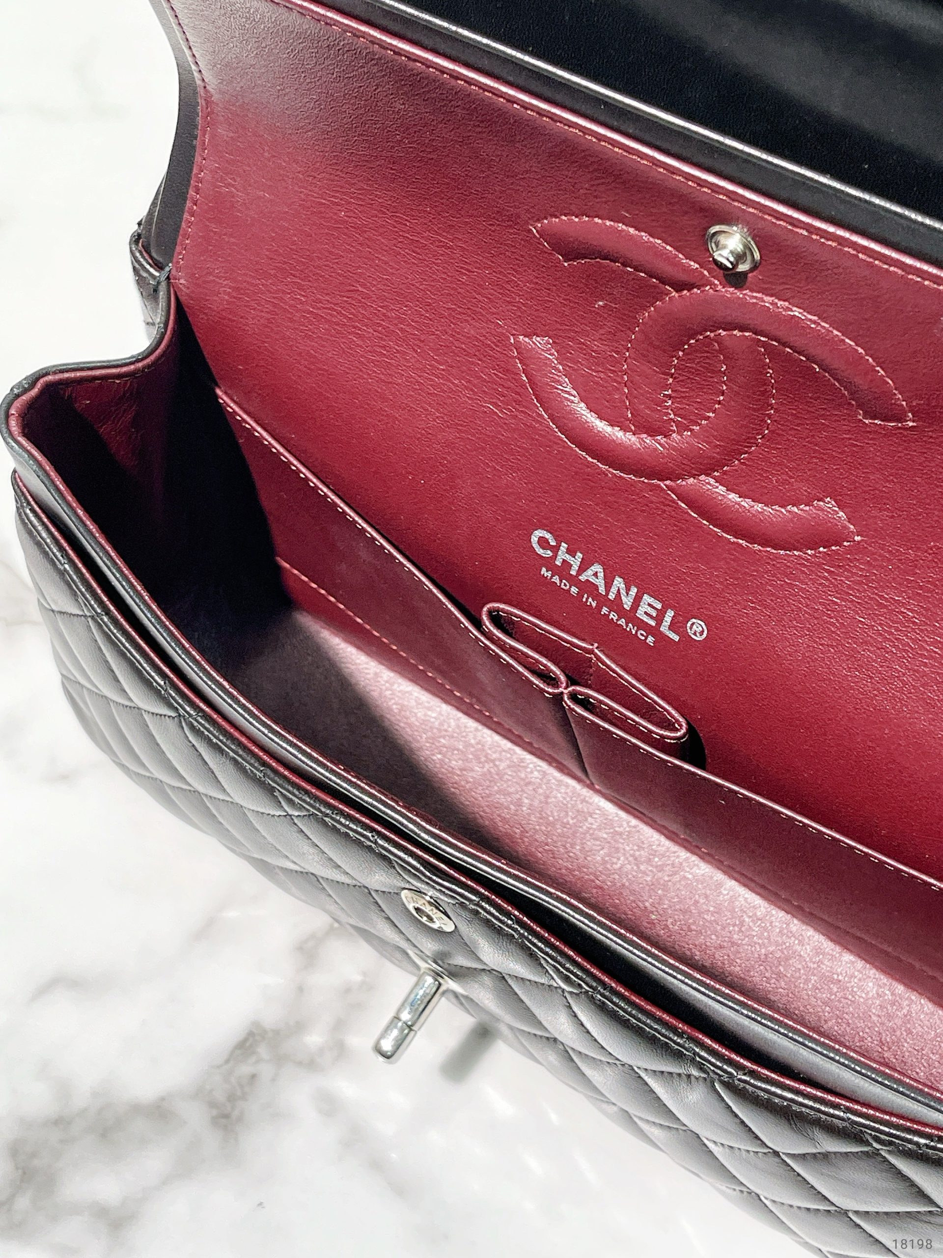 CHANEL MEDIUM CLASSIC FLAP, Black/Silver - AHLi - Melbourne Second