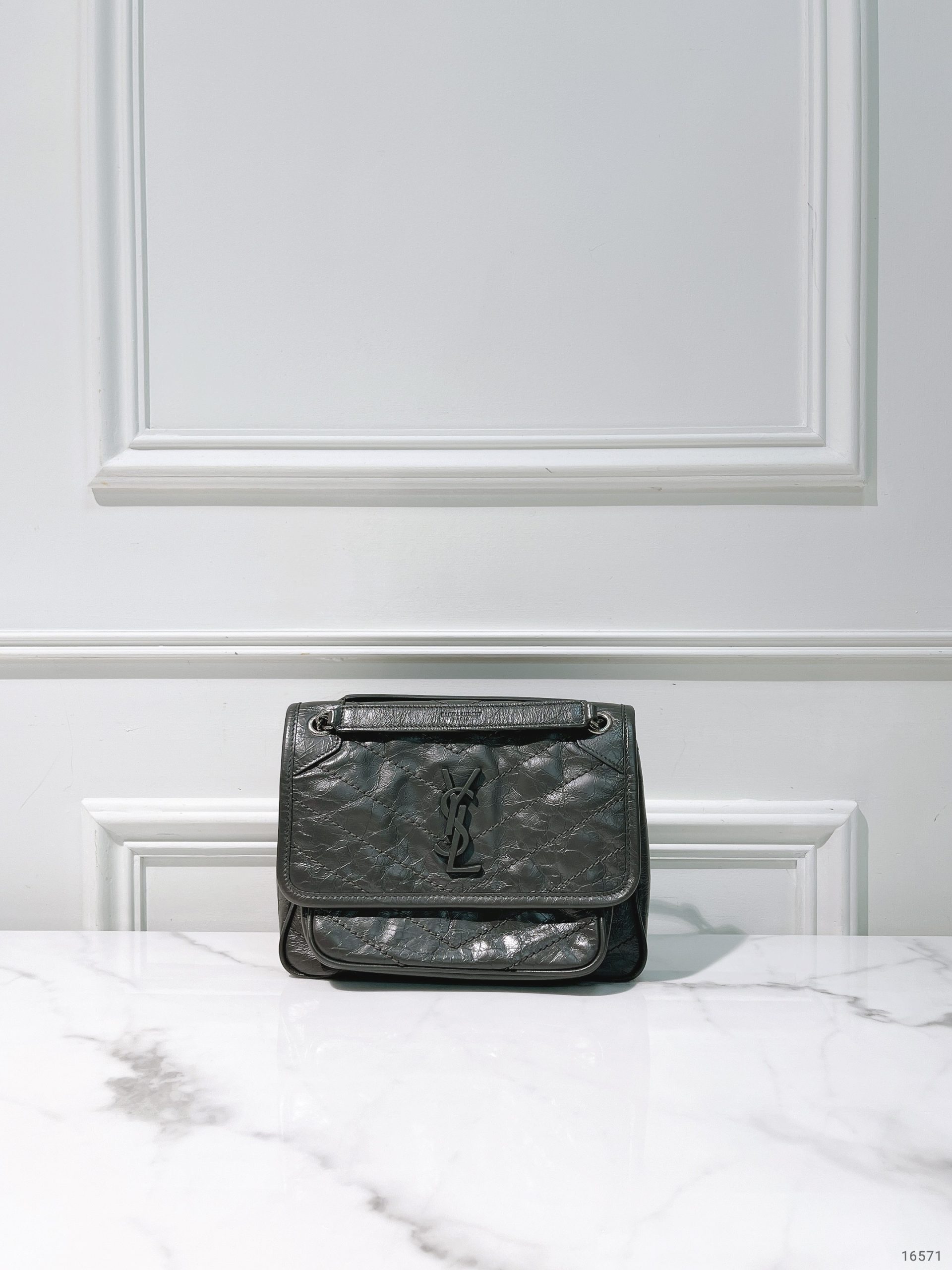 YSL NIKI BABY, Grey/Silver AHLi Melbourne Second-Hand Luxury